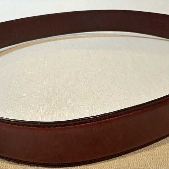 Lauren Ralph Lauren Brown Leather Belt Gold RLL Buckle Women’s Medium - Picture 8 of 16